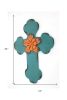 24" X 16" Blue Wood Wall Decor