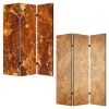 48" X 72" Multi Color Wood Canvas Brown Marble  Screen