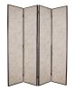 80 X 84 Beige Wood & Fabric  Screen