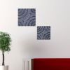 17" X 17" X 2" Gray, Lined Square - Wall Art