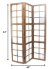 63 X 84 Brown Wood Mirror  Screen