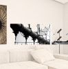 24" Black And White Canvas 3 Horizontal Panels Photo