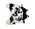 4' X 5' Black and White Faux Cowhide Animal Print Area Rug