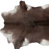 2' X 3' Taupe And White Calfskin - Area Rug