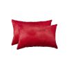 12" X 20" X 5" Wine Cowhide  Pillow 2 Pack