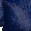 Set of Two 12" X 20" Navy Cowhide Throw Pillow