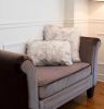 12" X 20" X 5" Gradient Gray Faux  Pillow 2 Pack