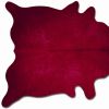 60" X 84" Burgundy Cowhide - Area Rug