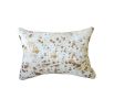 12" X 20" NATURAL & GOLD Cowhide Throw Pillow