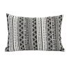 14" X 20" Black and White Modern Boho Throw Pillow