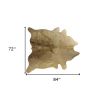 6' X 7' Gold Genuine Cowhide Area Rug