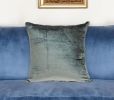 20" X 7" X 20" Transitional Charcoal Solid Pillow Cover With Poly Insert