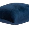 20" Navy Blue Cotton Blend Throw Pillow