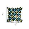 20" X 7" X 20" Handmade Shades Of Green Pillow Cover With Poly Insert