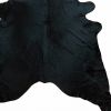 6' X 7' Black Cowhide Handmade Area Rug