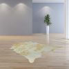 6.5' White And Tan Brazilian Natural Cowhide Area Rug
