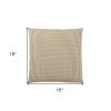 18" X 18" Gray and Gold Polyester Striped Zippered Pillow