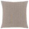 18" X 18" Brown and White Polyester Striped Zippered Pillow