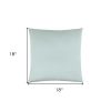 18" X 18" Mint Green Polyester Zippered Pillow