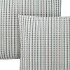 Set Of Two 18" X 18" Blue and Gray Polyester Striped Zippered Pillow