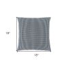 Set Of Two 18" X 18" Blue and White Polyester Striped Zippered Pillow