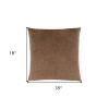 Set Of Two 18" X 18" Brown Velvet Polyester Mosaic Zippered Pillow