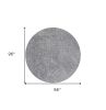 8' Gray Round Hand Woven Area Rug