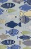 7' X 9'  Polyester Light Blue Area Rug