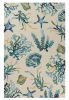 7' X 9'  Uv Treated Polypropylene Ivory Or Blue Area Rug