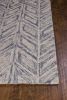 8' X 10' Blue Hand Tufted Herringbone Indoor Area Rug