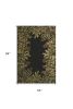 5' X 8' Green and Black Wool Tropical Floral Hand Tufted Area Rug