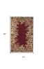 5' X 8' Ruby Red Wool Floral Hand Tufted Area Rug
