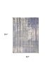 5' X 7' Grey Blue Hand Loomed Abstract Brushstroke Indoor Area Rug