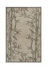 5' X 8' Ivory Hand Tufted Bordered Bamboo Indoor Area Rug
