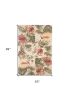 5' X 8' Beige Hand Tufted Tropical Leaves Indoor Area Rug