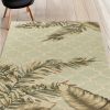 5' X 8' Sage Green Hand Tufted Tropical Quatrefoil Indoor Area Rug