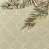 5' X 8' Sage Green Hand Tufted Tropical Quatrefoil Indoor Area Rug