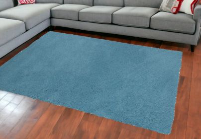 8' X 11' Highlighter Blue Indoor Shag Rug