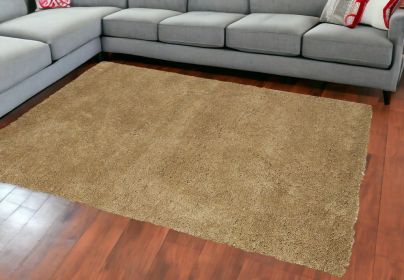 8' X 11' Gold Indoor Shag Rug