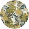 7' Round Wool Ivory  Area Rug
