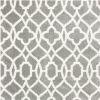 8' X 11' Grey Ivory Machine Woven Ogee Shag Area Rug