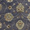 8' X 11' Midnight Blue Hand Tufted Traditional Floral  Area Rug