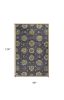8' X 11' Midnight Blue Hand Tufted Traditional Floral  Area Rug