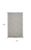 8' X 11' Wool Ivory Or Grey Area Rug