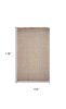 9' X 12' Oatmeal Beige Hand Woven Herringbone With Braided Fringe Area Rug