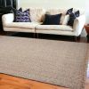 9' X 12' Oatmeal Beige Hand Woven Herringbone With Braided Fringe Area Rug