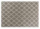 8' X 10' Dark Grey Hand Woven Diamond Pattern Area Rug