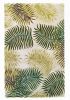 8' X 11' Natural Beige Hand Tufted Tropical Leaves Area Rug