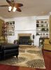 8' X 11' Natural Beige Hand Tufted Tropical Leaves Area Rug