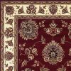 10' X 13' Red Ivory Machine Woven Floral Traditional Area Rug